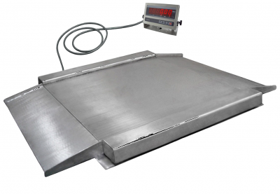 Пандусные весы ЕВ4-300-Н (Wi-2RS) 1000х1000 ПДТ нерж. сталь
