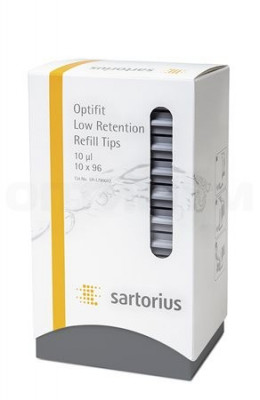 Наконечники 10 мкл для дозаторов Sartorius BIOHIT Optifit Refill, 31.5 мм, в многослойном штативе 10х96 шт.